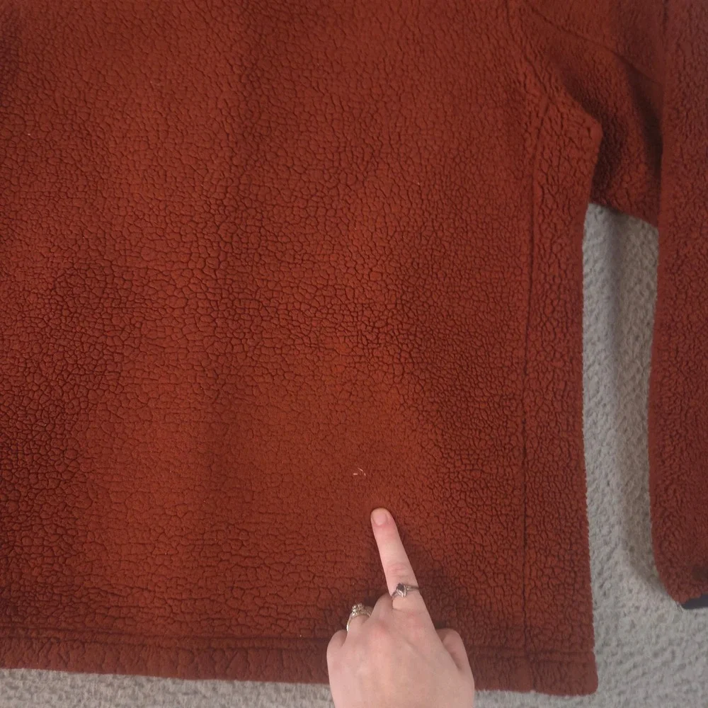 The North Face Jacket Mens Large Rust Cabin Fleece Full-Zip Sherpa Pile Pockets